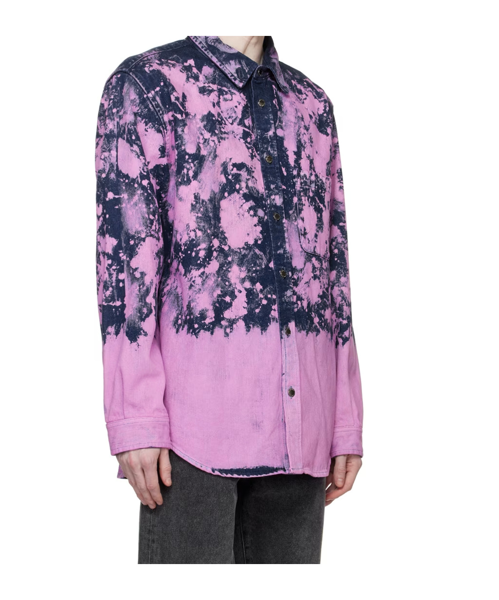 Darkpark Printed Button-down Shirt In Purple