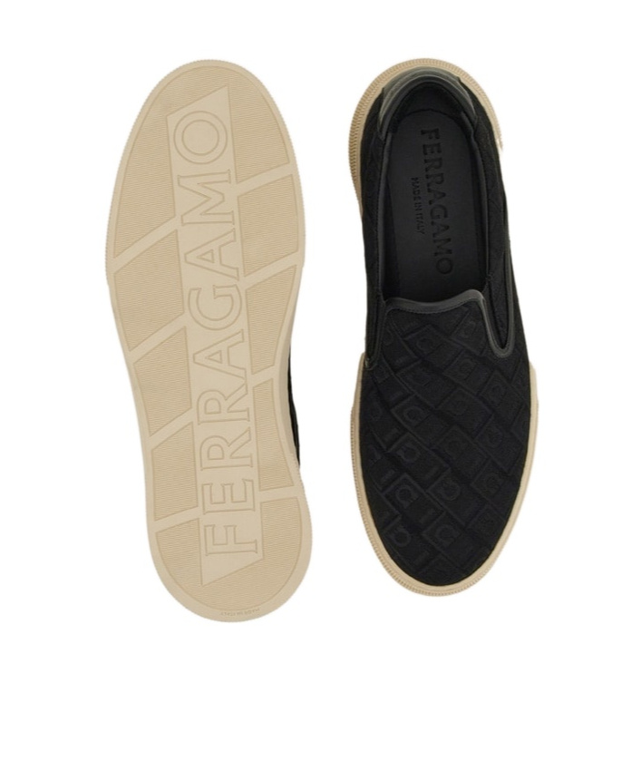 Ferragamo A Pair Of Sneakers In Black