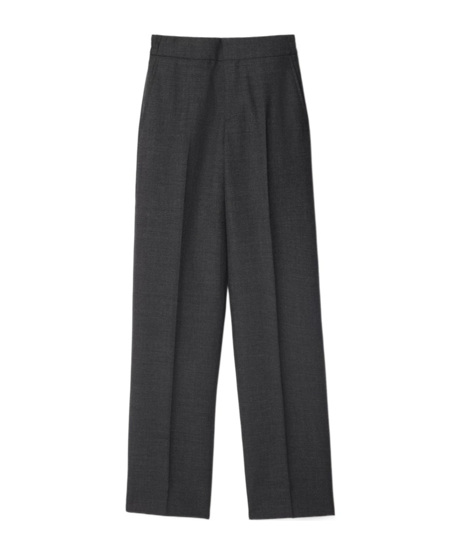 Burberry Long-leg Wool Trousers In Black