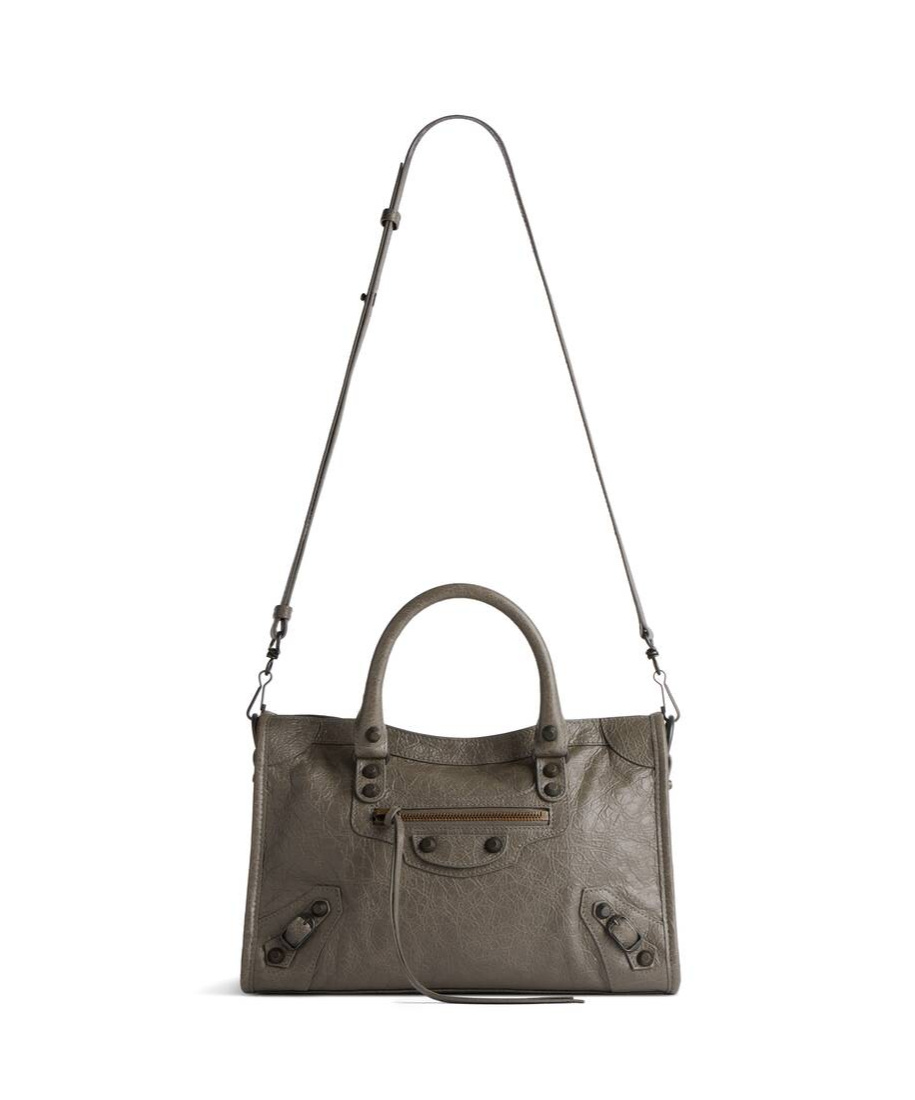 Balenciaga Small Lambskin Le City Top-handle Bag In Brown
