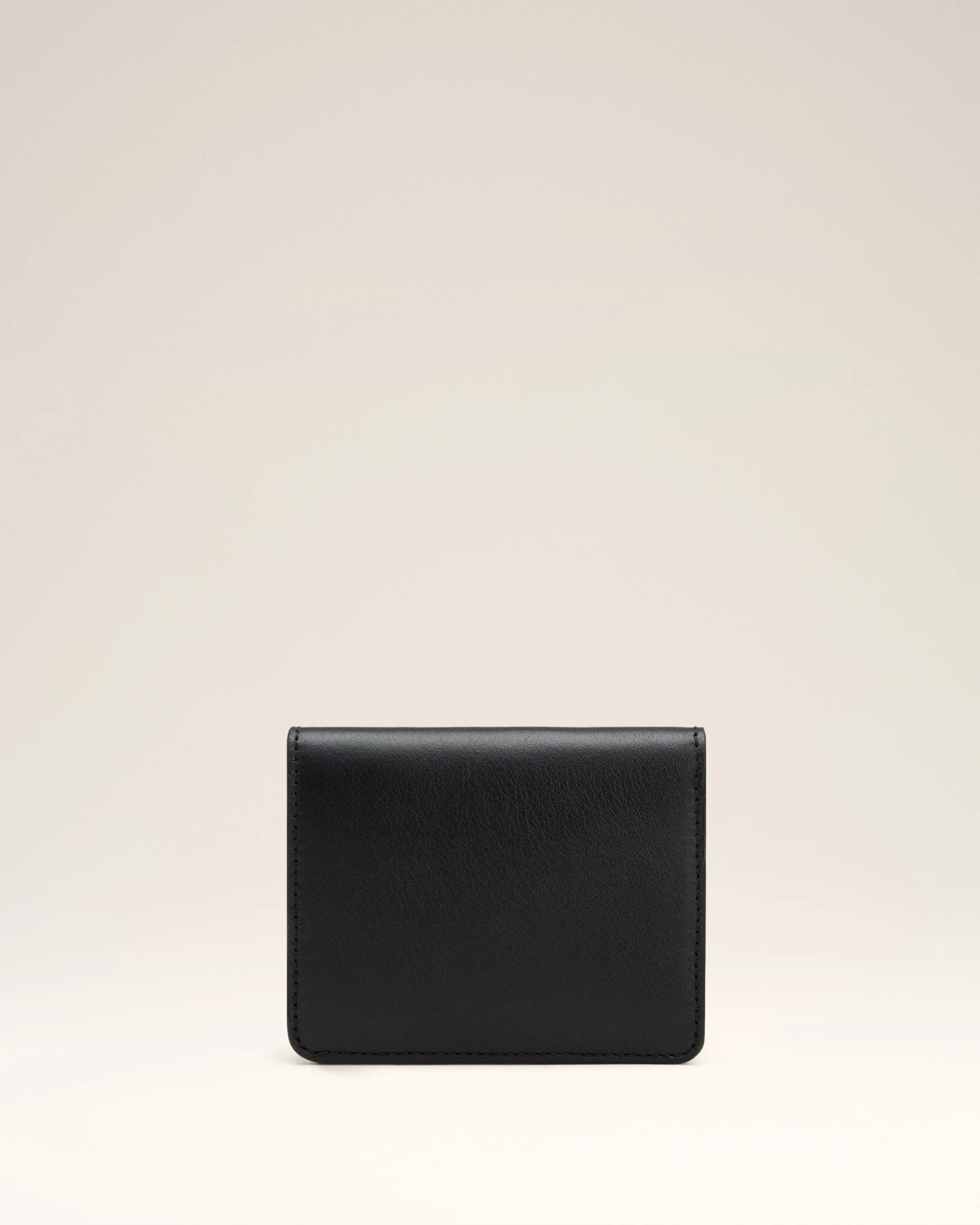 Ami Alexandre Mattiussi Black Smooth Leather Carrousel Folded Wallet In Black