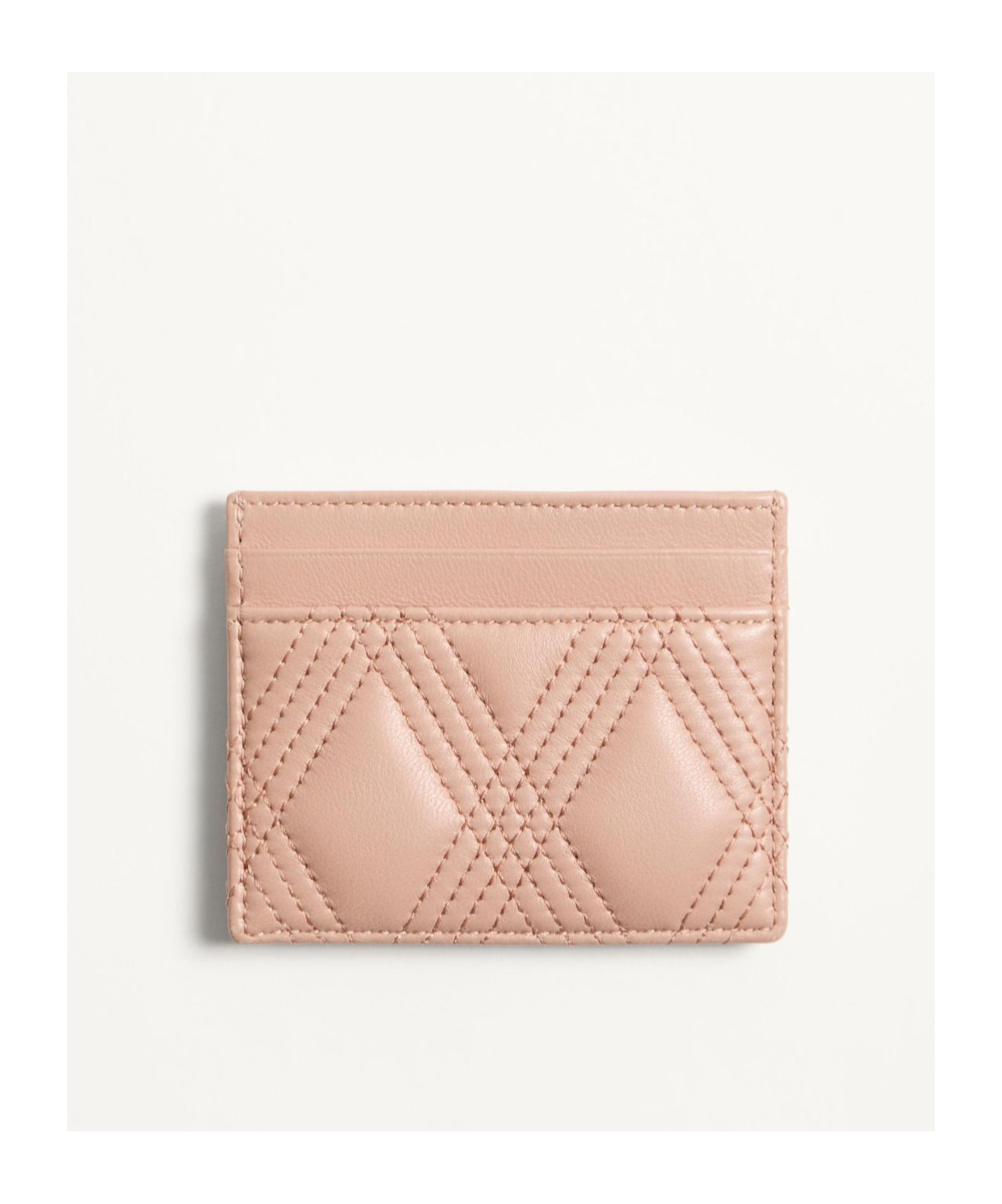 Valentino Garavani Garavani Quiltie 67 Cardholder In Quilted Nappa Woman Rose Cannelle Uni In Nude