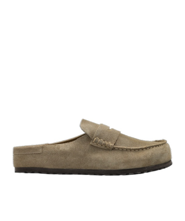 Birkenstock Naples Wrapped Suede Slippers In Brown
