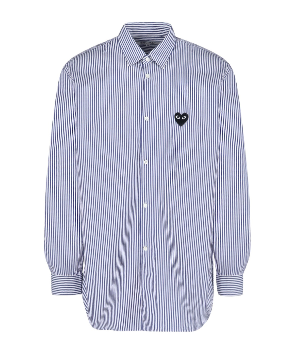 COMME DES GARÇONS PLAY LOGO STRIPE SHIRT