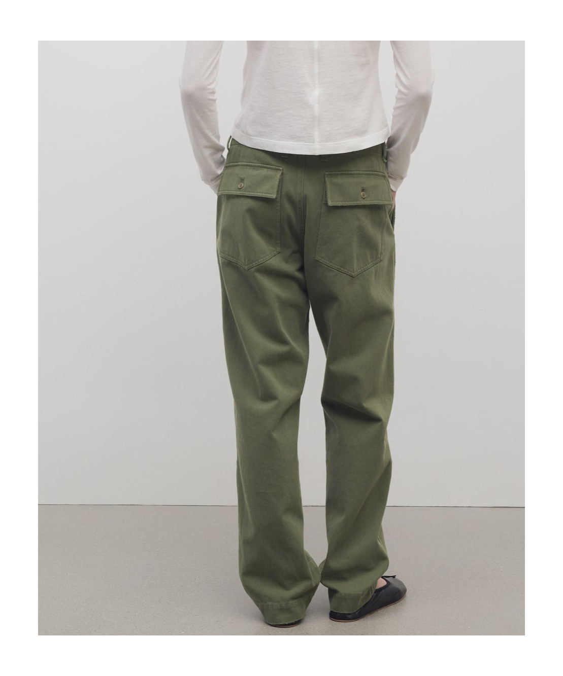 The Row Vendula Cotton Carpenter Trousers In Green
