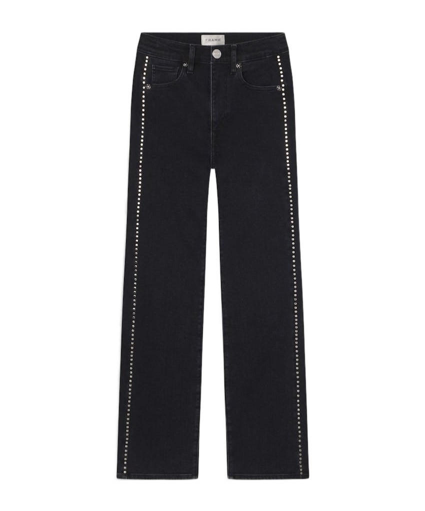 Frame Belt-loop Jeans In Black