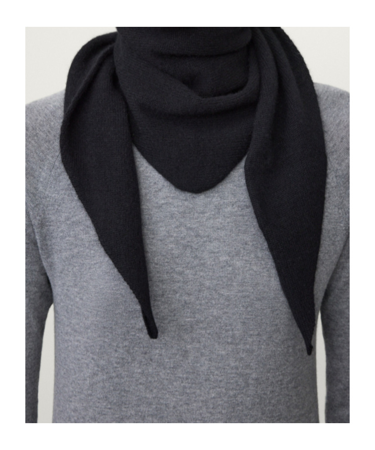 Lisa Yang Cashmere Triangular Scarf In Black