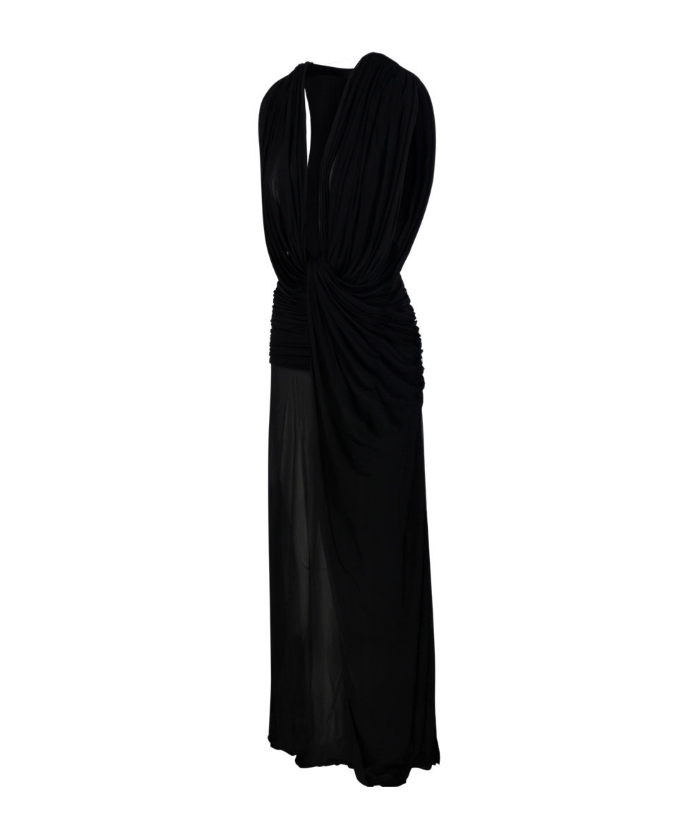 Shop Christopher Esber Draped Maxi Dress In Black