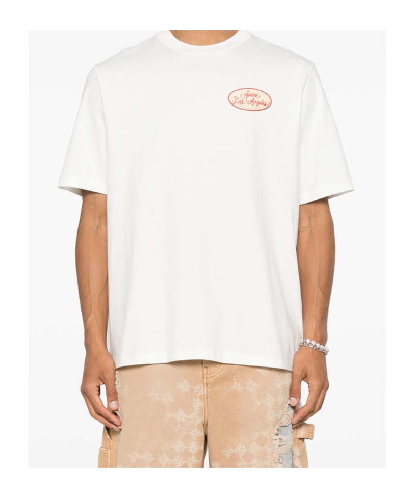 Amiri White Station Patch T-shirt