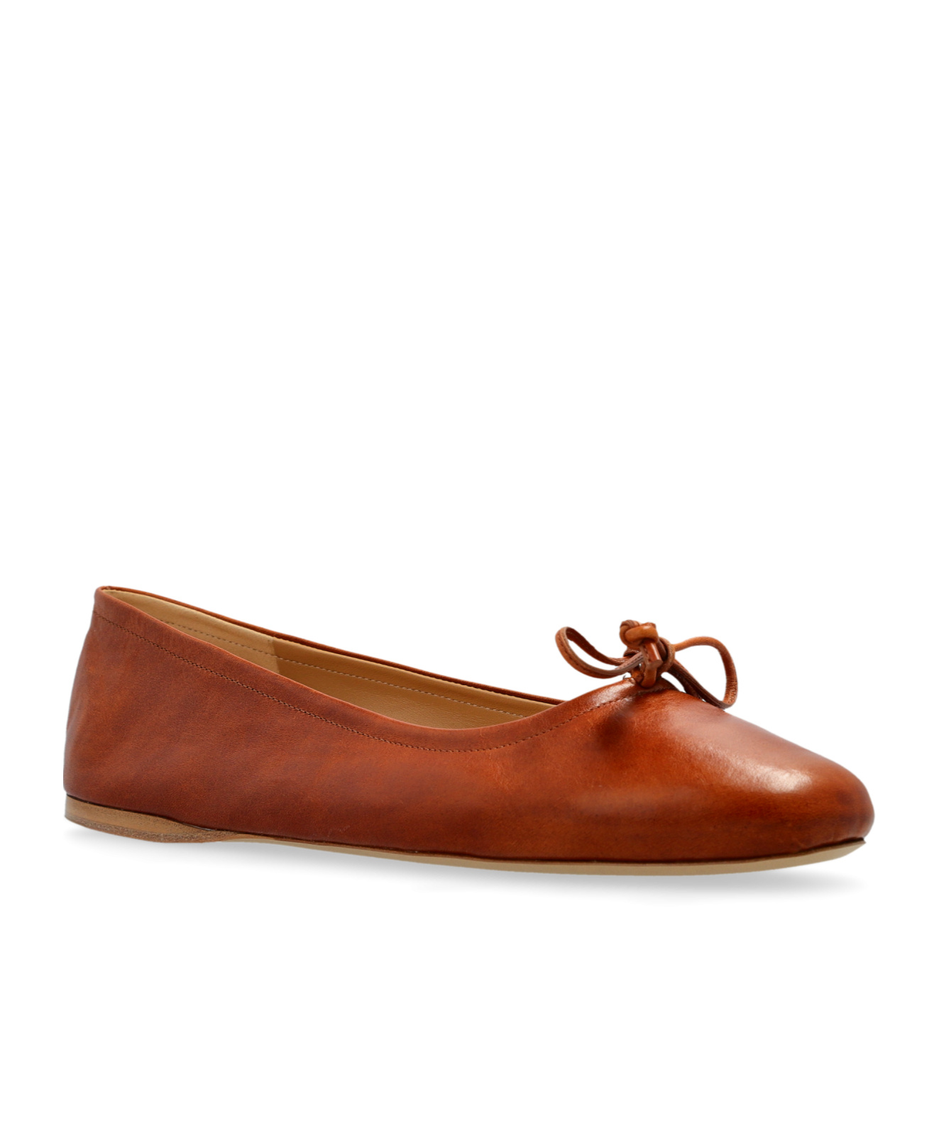 Jw Anderson Round Head Ballet Shoes In Brown