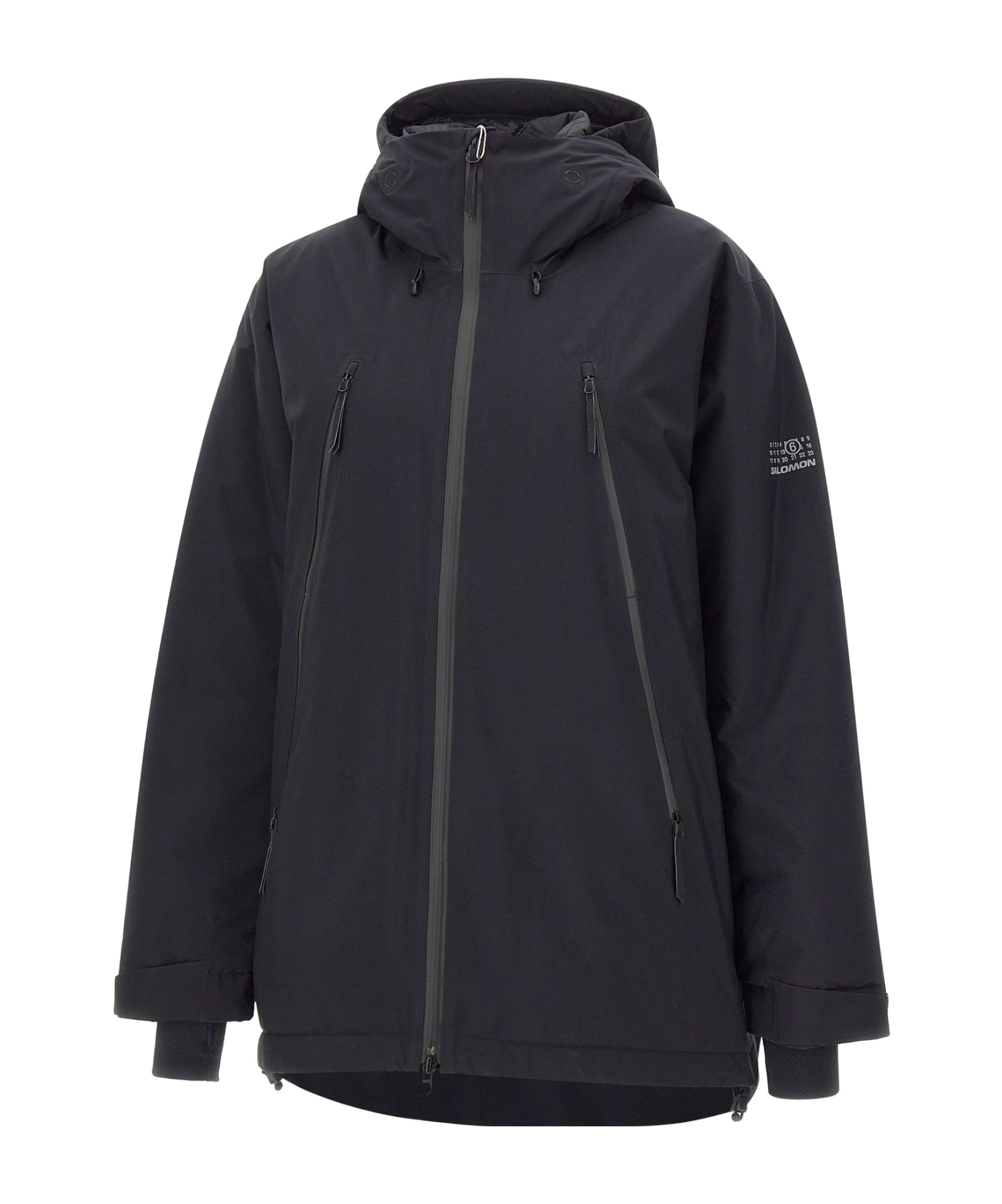 Mm6 Maison Margiela X Salomon Zipped Drawstring Jacket In Black