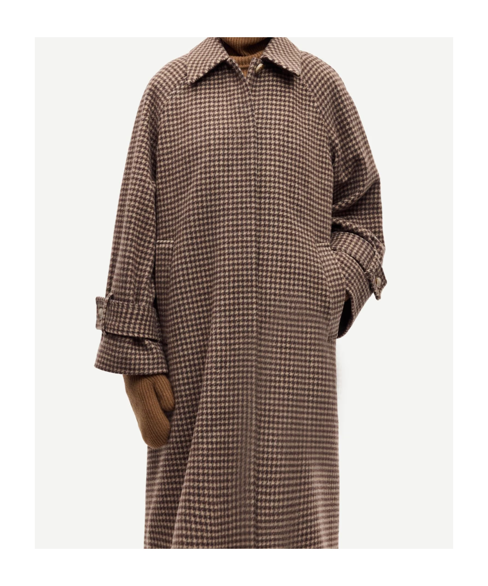 Samsoe & Samsoe Womens Aluminum Ch. Alma Check-pattern Wool-blend Coat In Brown