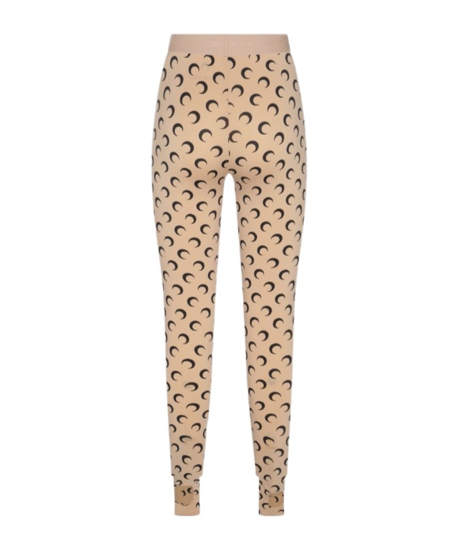Marine Serre Recycled Moon Jersey Stirrup Leggings In Neutral