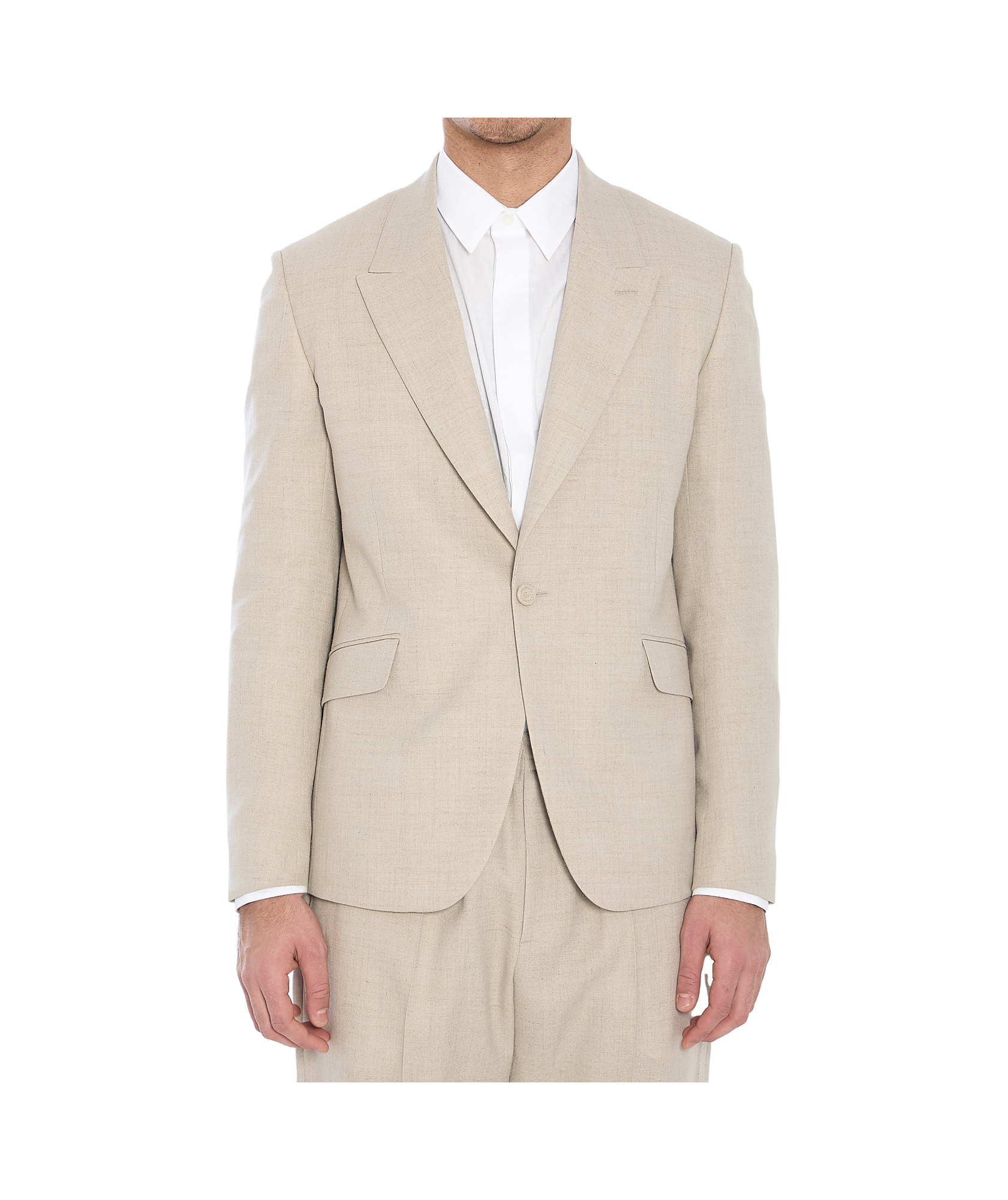 Dior Single Breasted Blazer In Nude