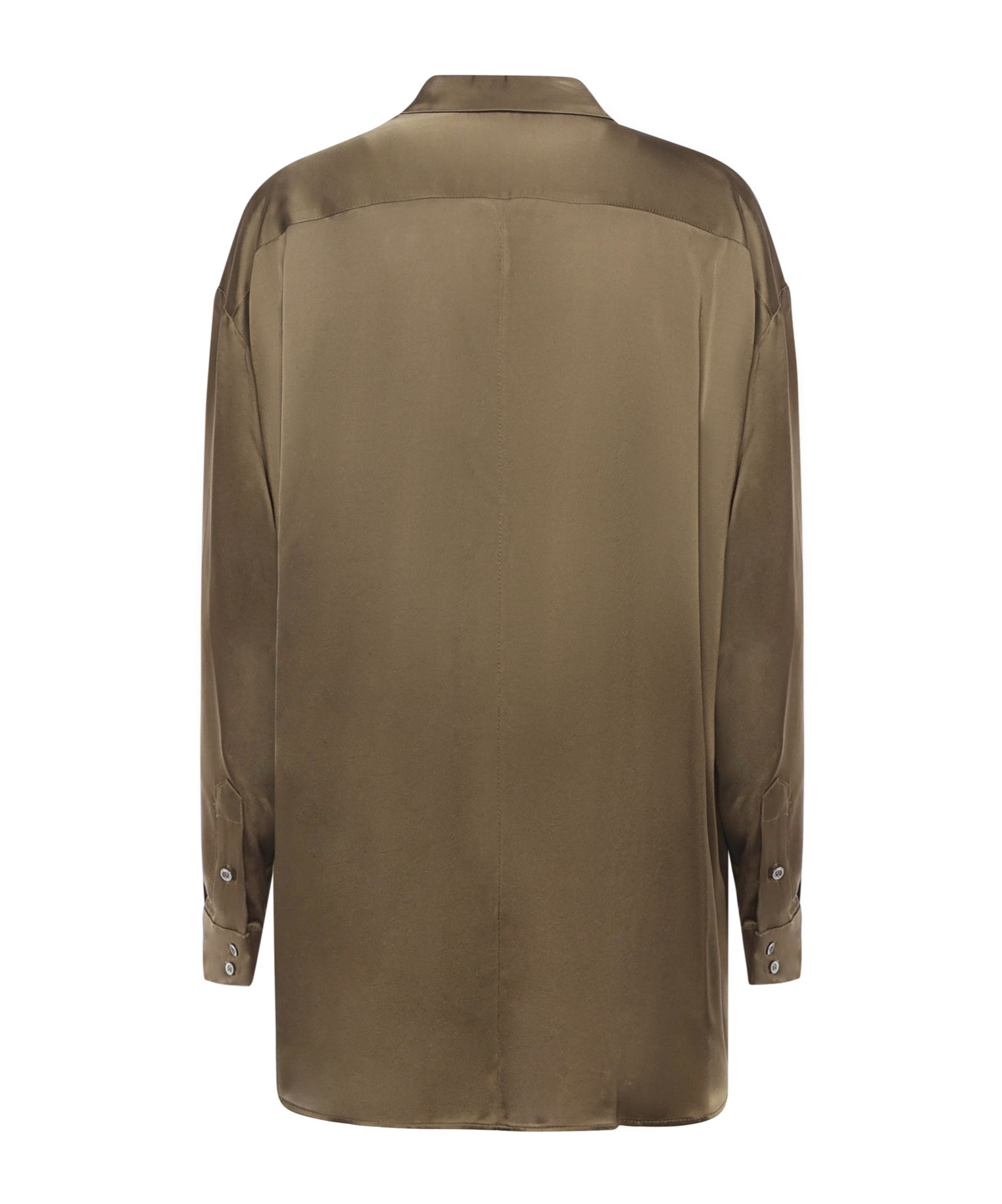Ottod'ame Button-down Long-sleeved Shirt In Metallic