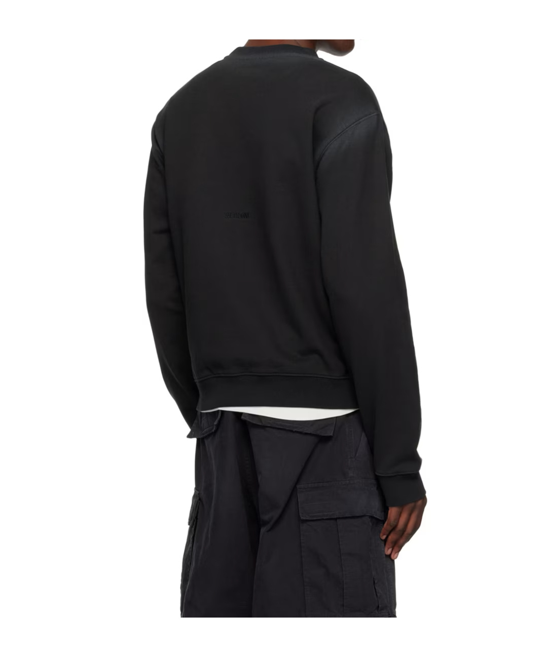 We11 Done Logo Round-neck Sweater In Black