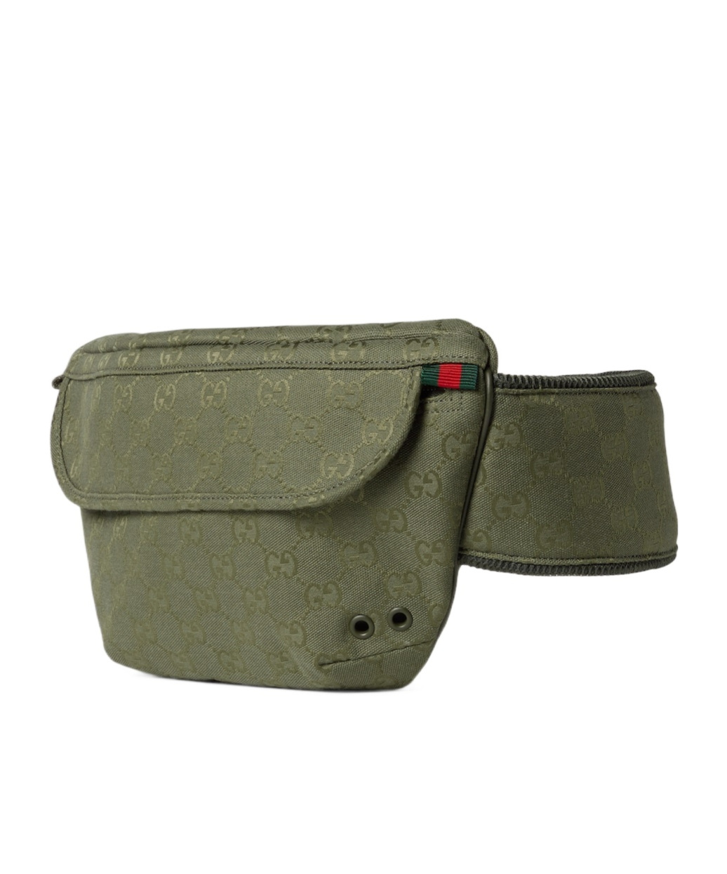 Gucci Gg Canvas Large Belt Bag In Green