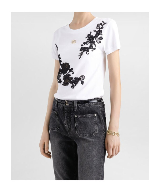 Dolce & Gabbana Logo-plaque T-shirt In Black