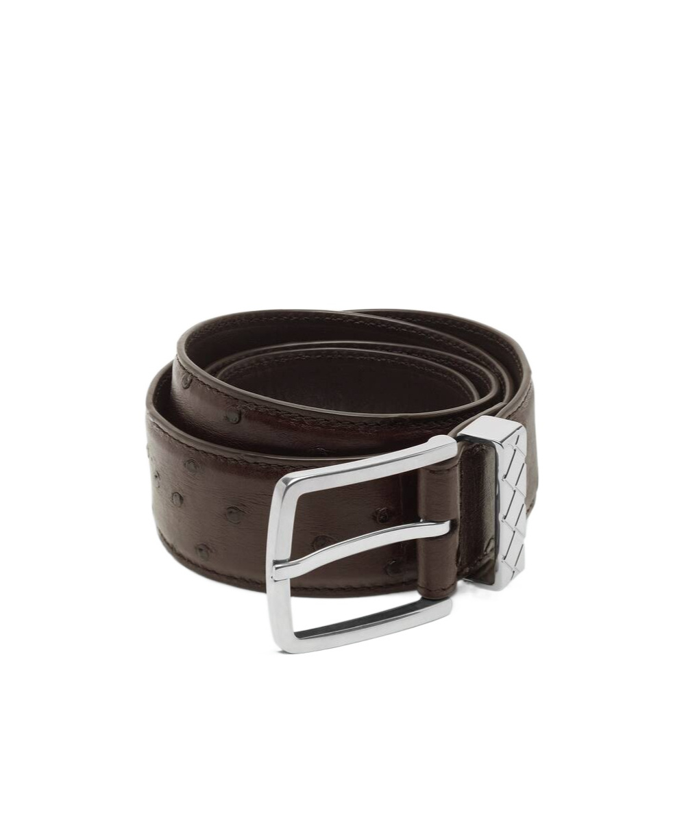 Shop Bottega Veneta Intreccio Loop Belt In Black