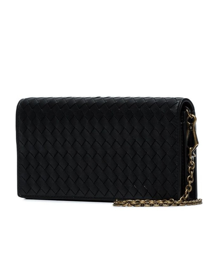 Bottega Veneta Intrecciato Weave Clutch In Black
