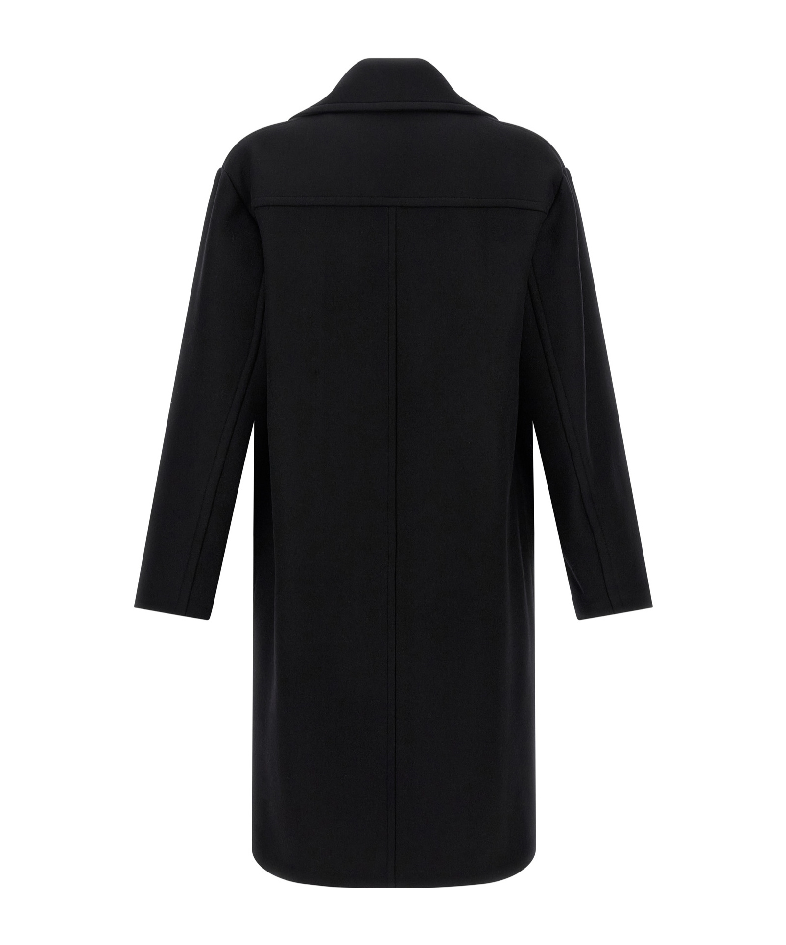 Dries Van Noten Racos 2216 M.w. Wool Double Breasted Coat In Black