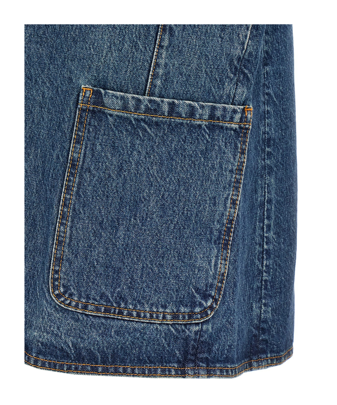 Coperni Sleeveless Denim Jacket In Blue