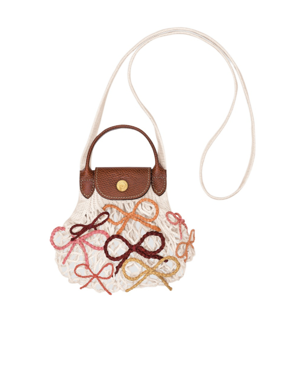 Longchamp Le Pliage Bow-detail Tote Bag In Sand