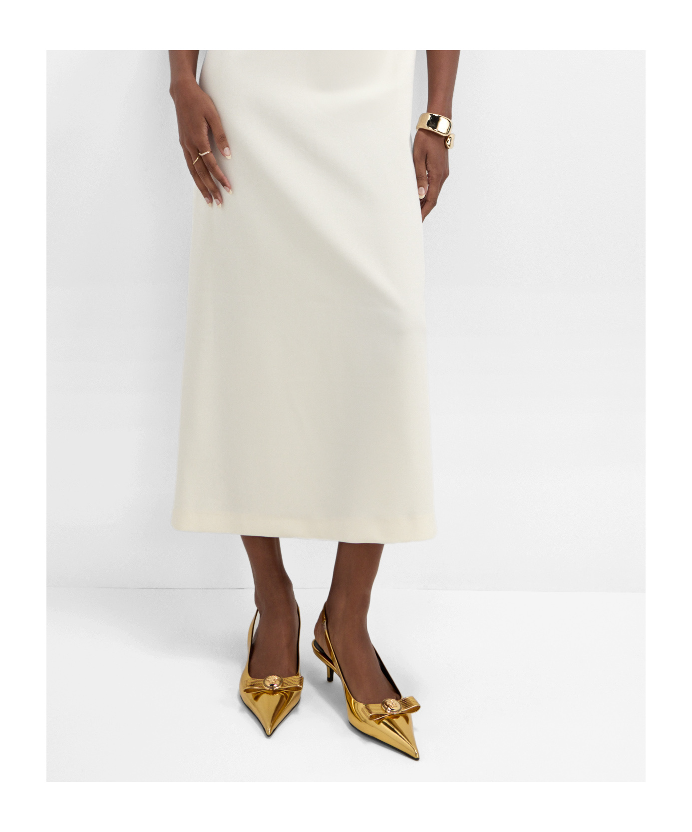 Versace Metallic Slingback Pumps