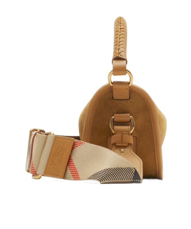 Shop Burberry B Clip Shoulder Bag In Brown