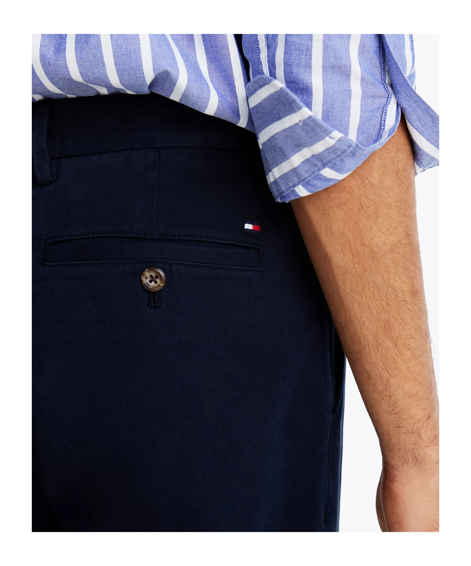 Tommy Hilfiger Belt-loop Casual Pants In Black
