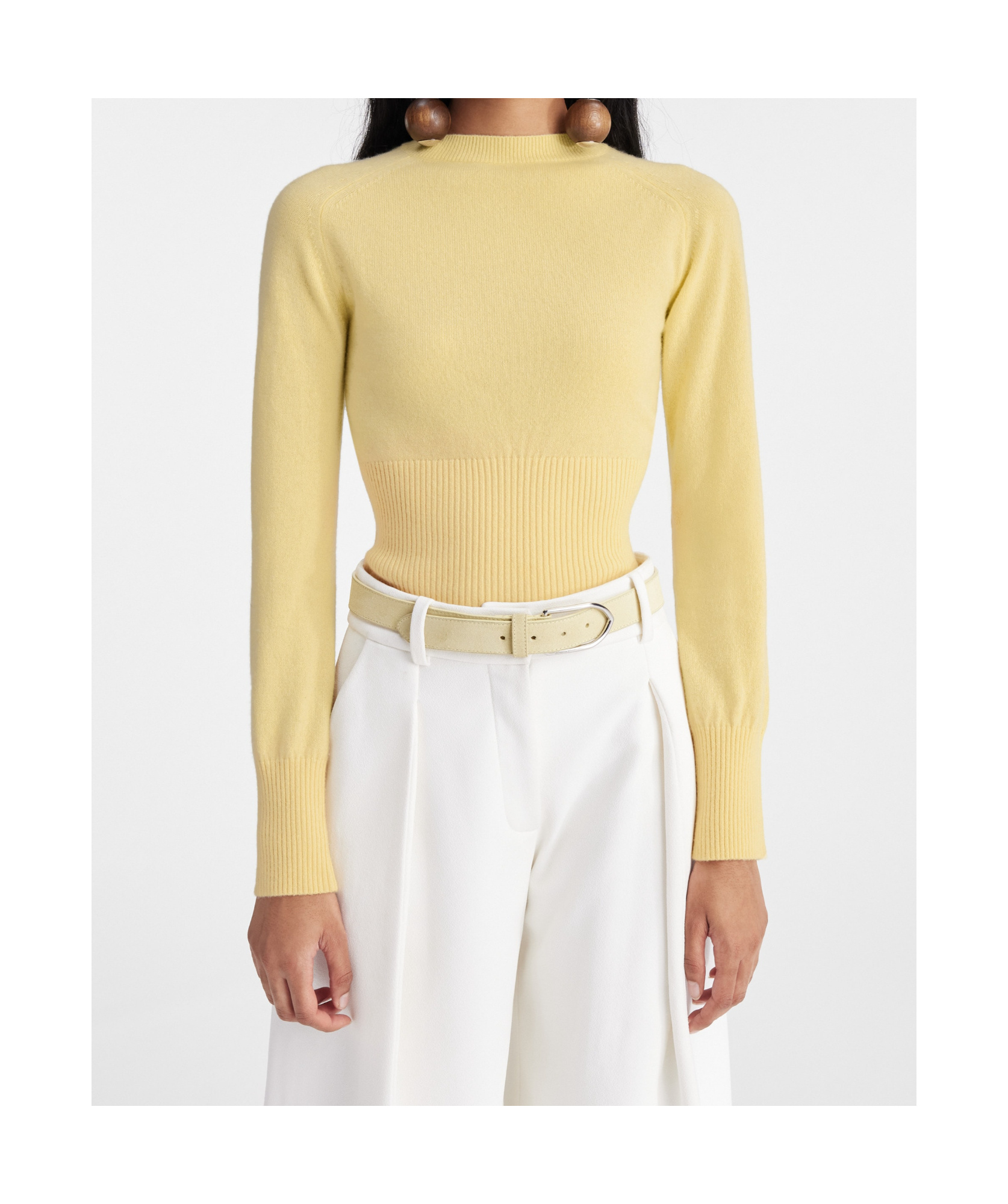 Jacquemus La Maille Soglia Cashmere-blend Jumper In Nude