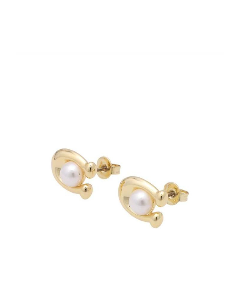COACH C-SHAPED EARRINGS