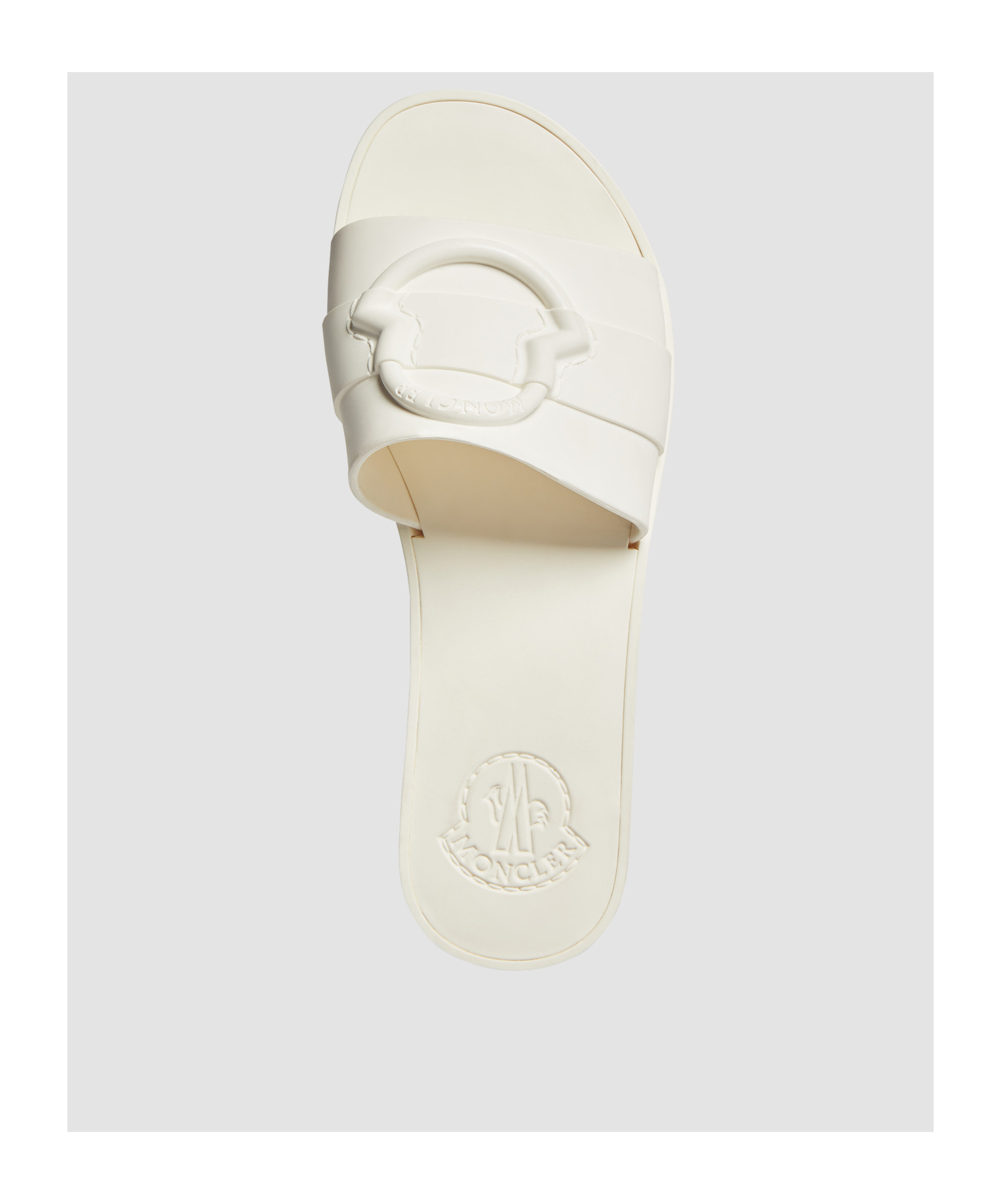 Shop Moncler Mon Sliders In White