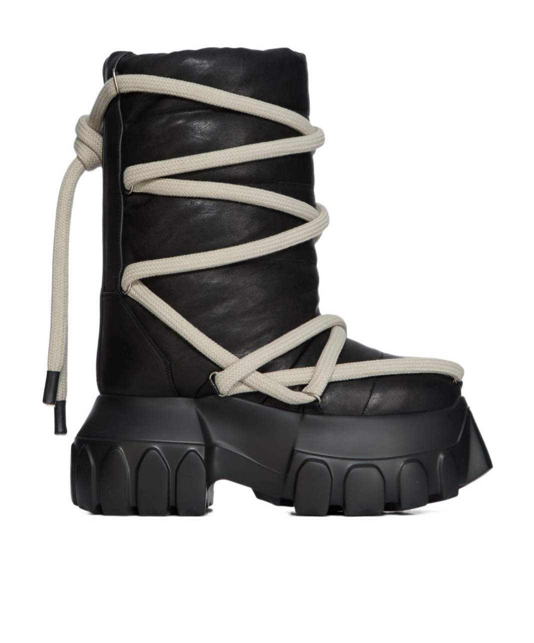 Rick Owens Round-toed Ankle Boots In Black