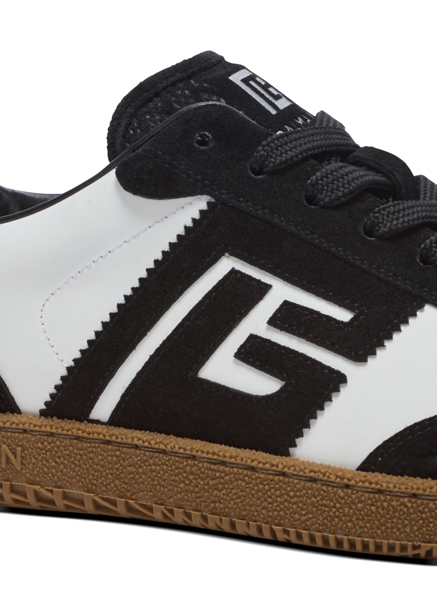 Balmain Swan Trainers In Calfskin And Suede In Multi