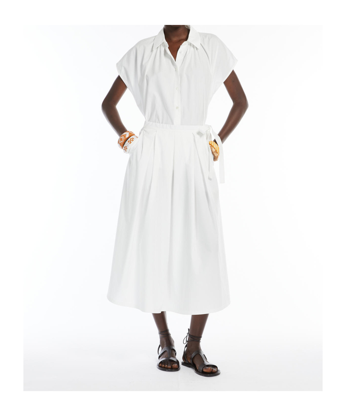 Weekend Max Mara Lapel Short Sleeve Shirt In White