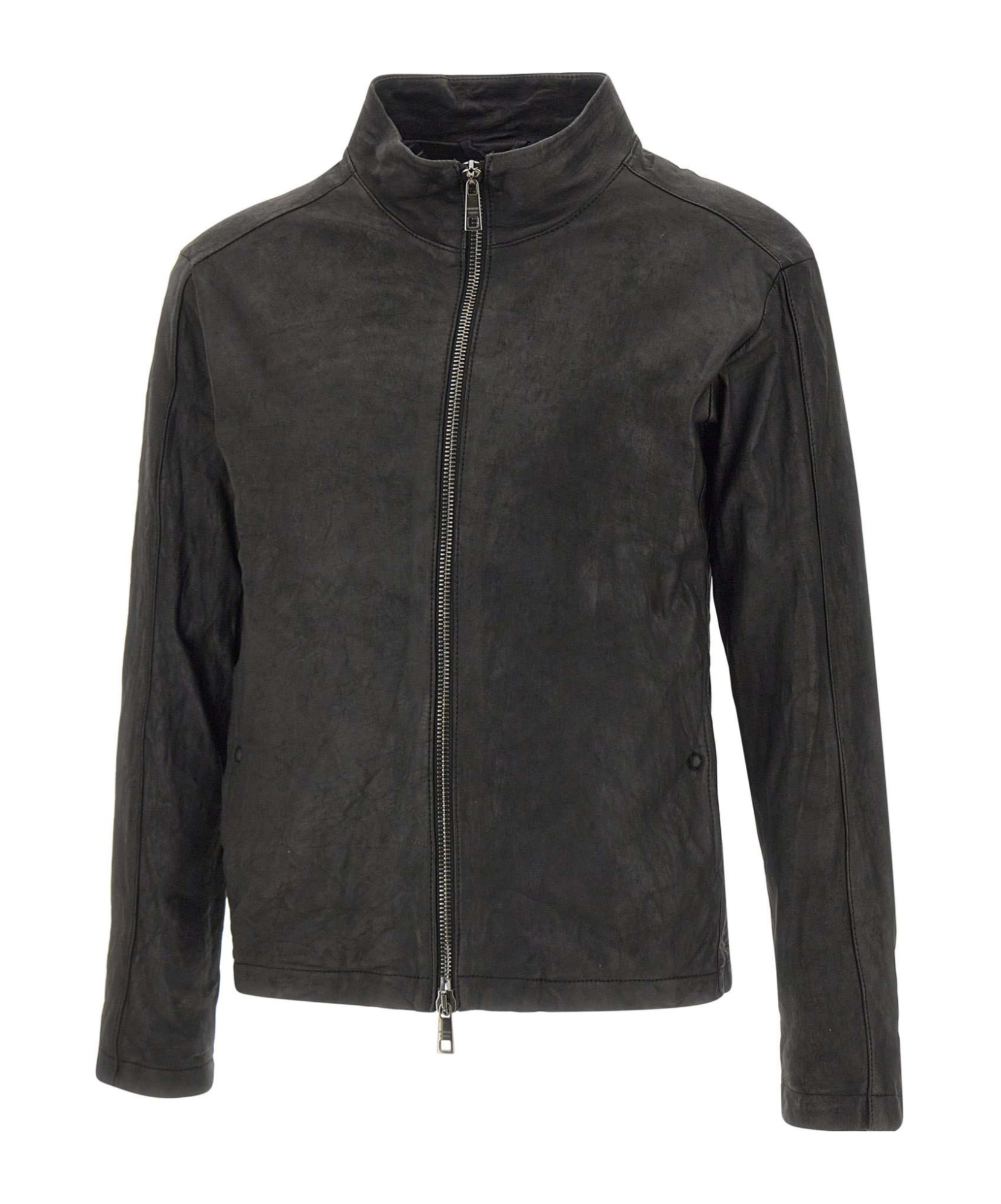 Giorgio Brato Leather Biker Jacket In Multi