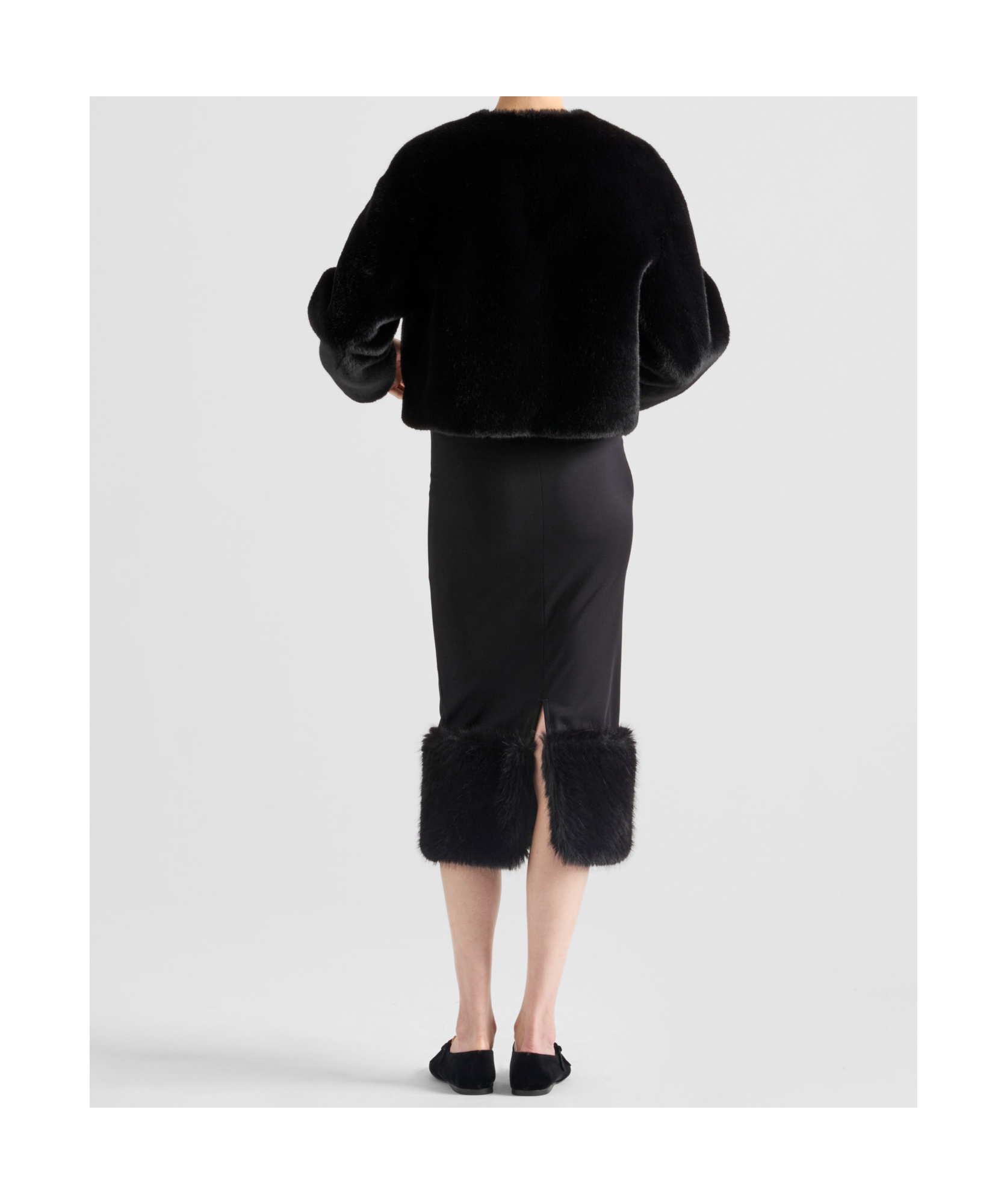 Prada Stretch Jersey Skirt In Black