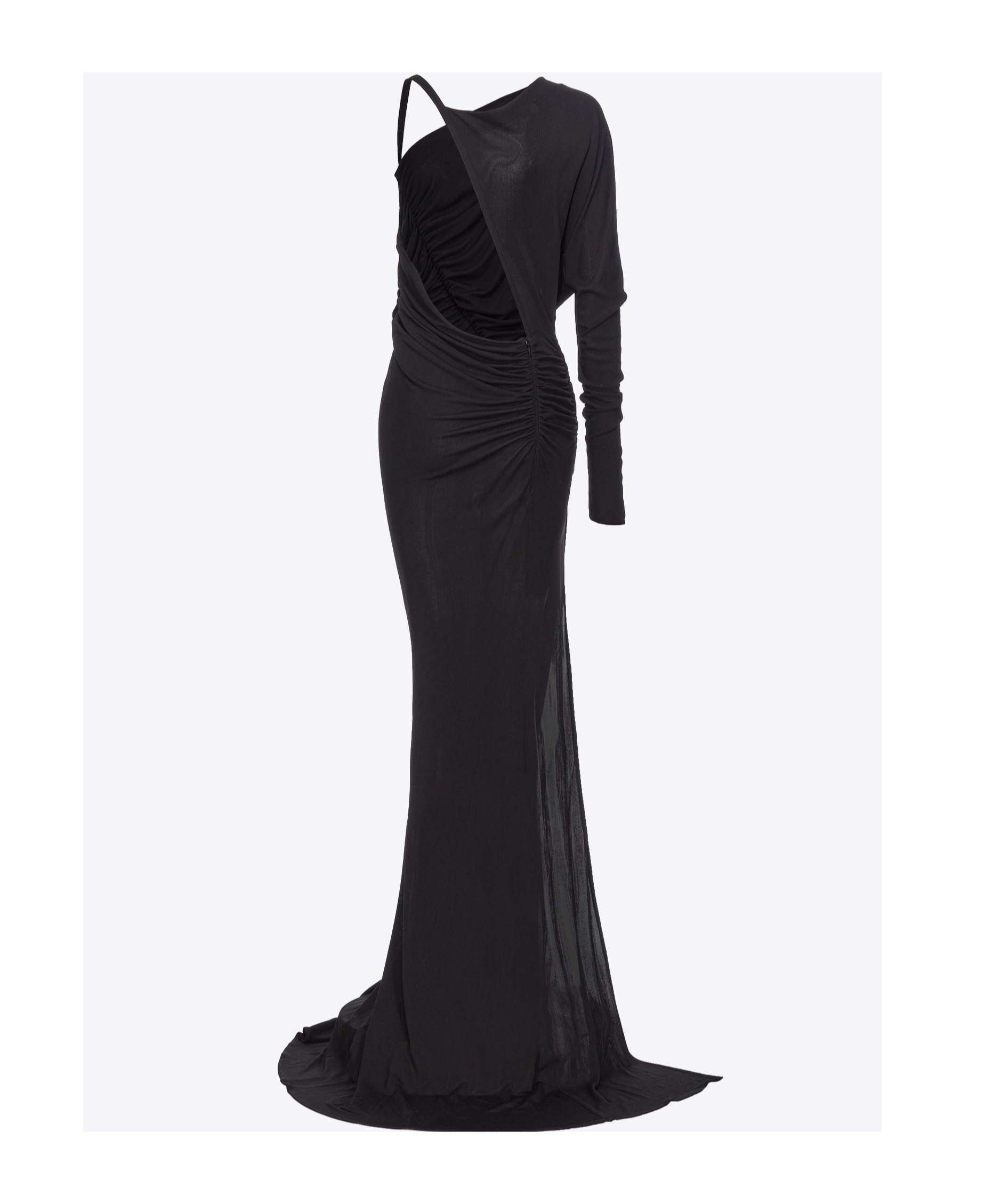 Pinko Crepe Interlock Mermaid Dress In Black