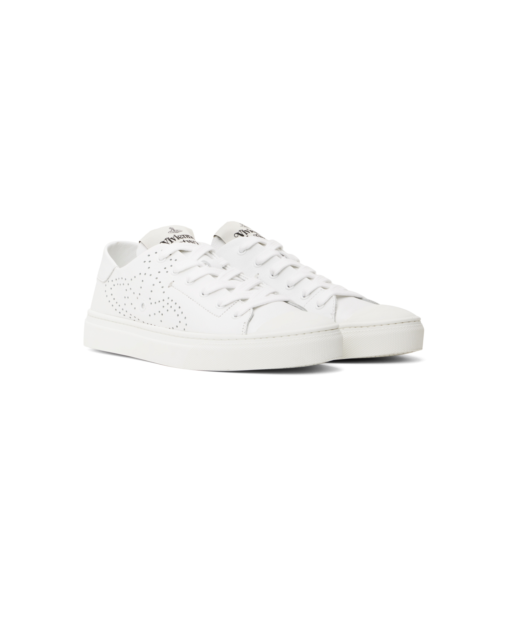 Vivienne Westwood White Low Top Soft Punch Sneakers In White