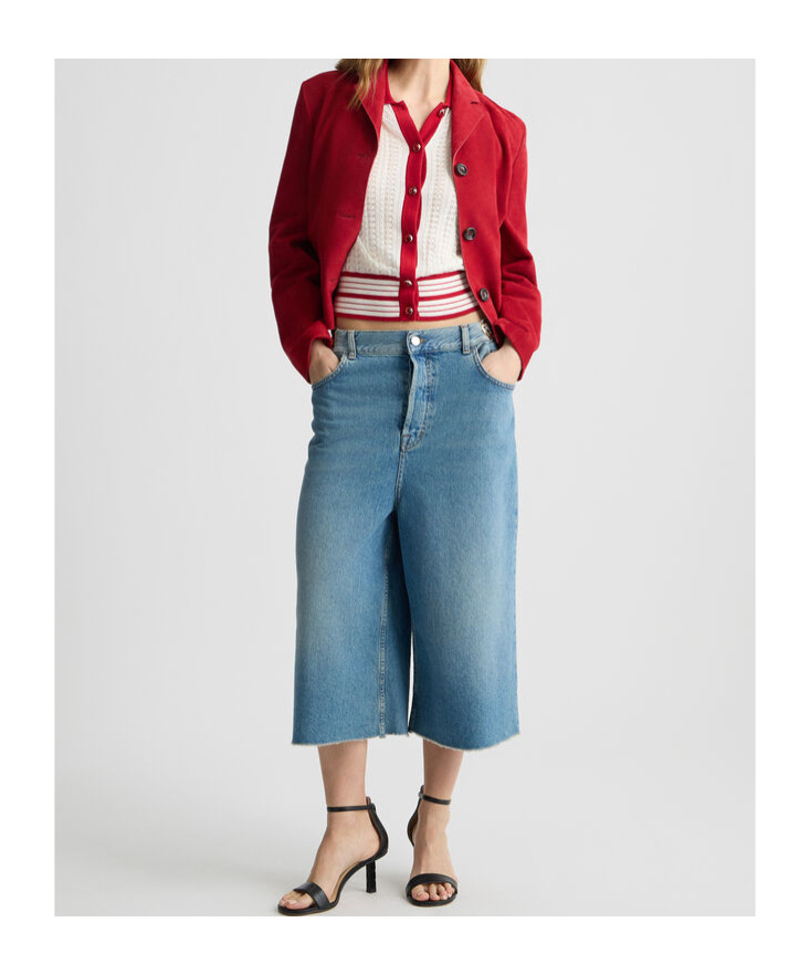 Liu •jo Liu Jo Denim Bermuda Shorts In Multi