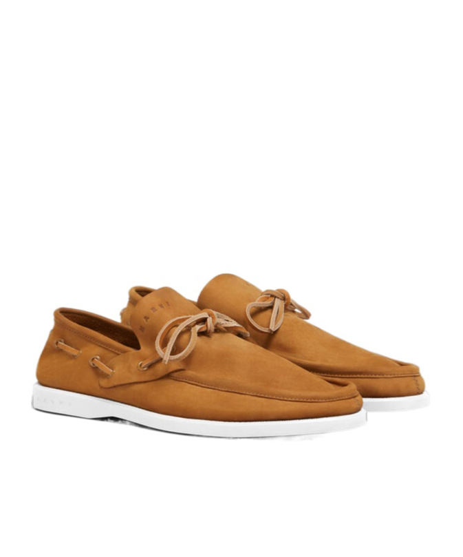 Marni Suede Lace-up Shoes In Brown