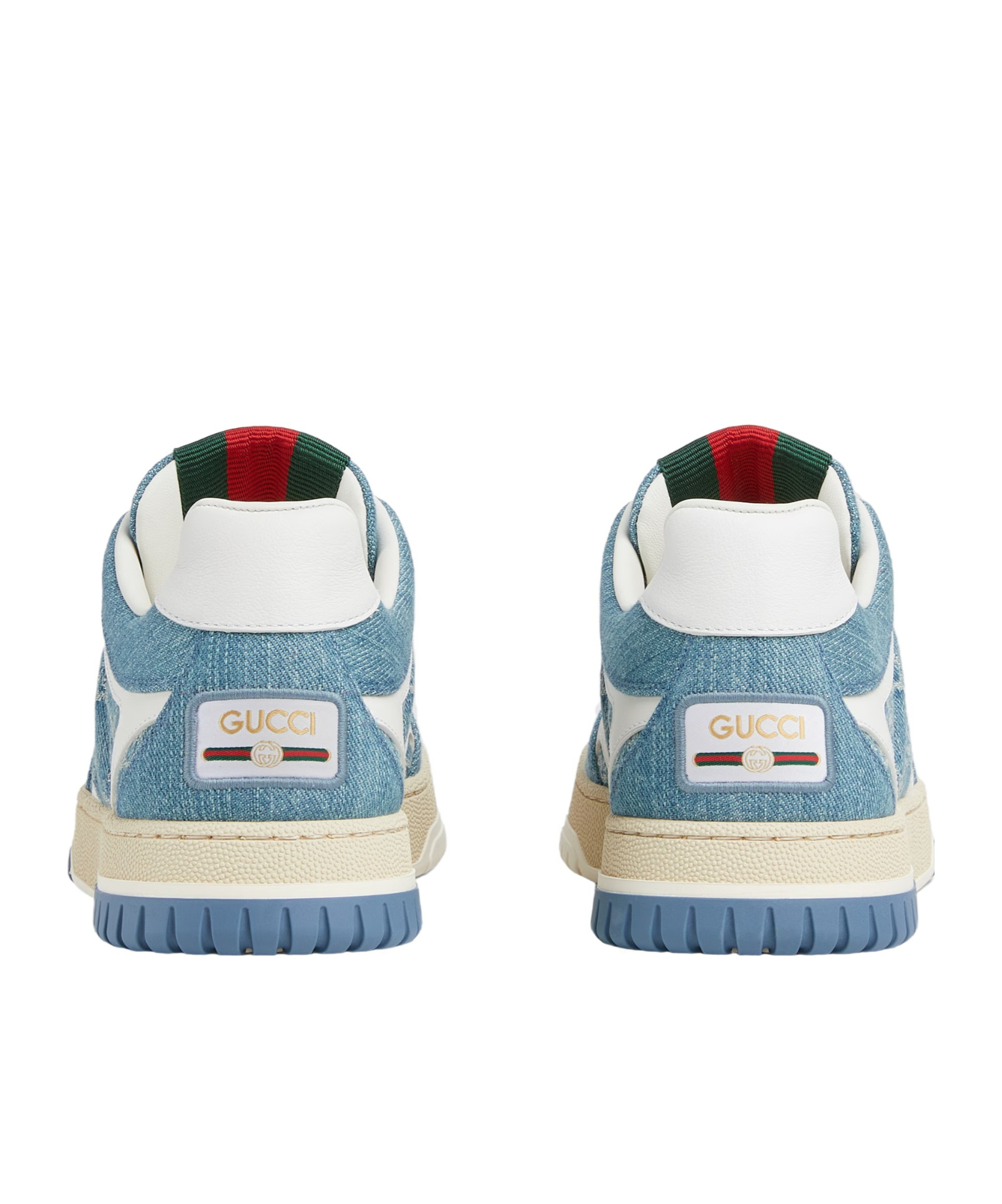 Gucci Re-web Denim Sneakers In Blue
