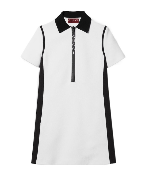 Gucci Short Jersey Jacquard Dress In White