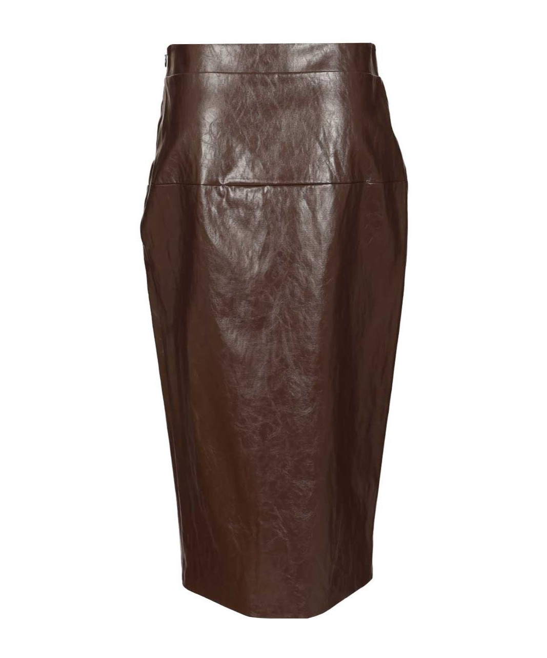 Federica Tosi Gonna Longuette Pelle Metallo Skirts Brown In Brown
