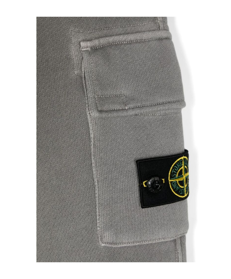 Stone Island Compass-badge Cargo Track Pants In Gray