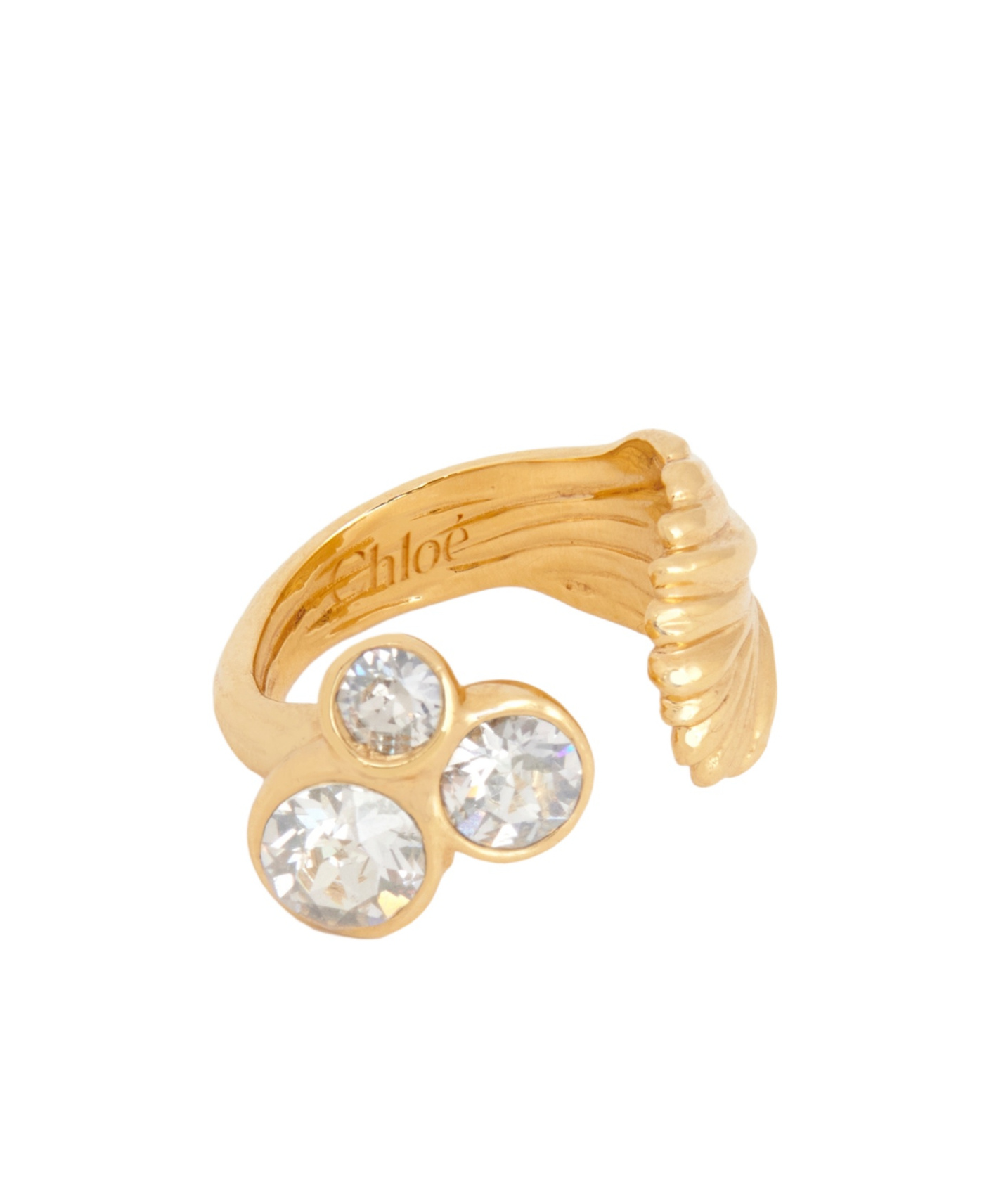 Chloé Pattern Ring In Yellow