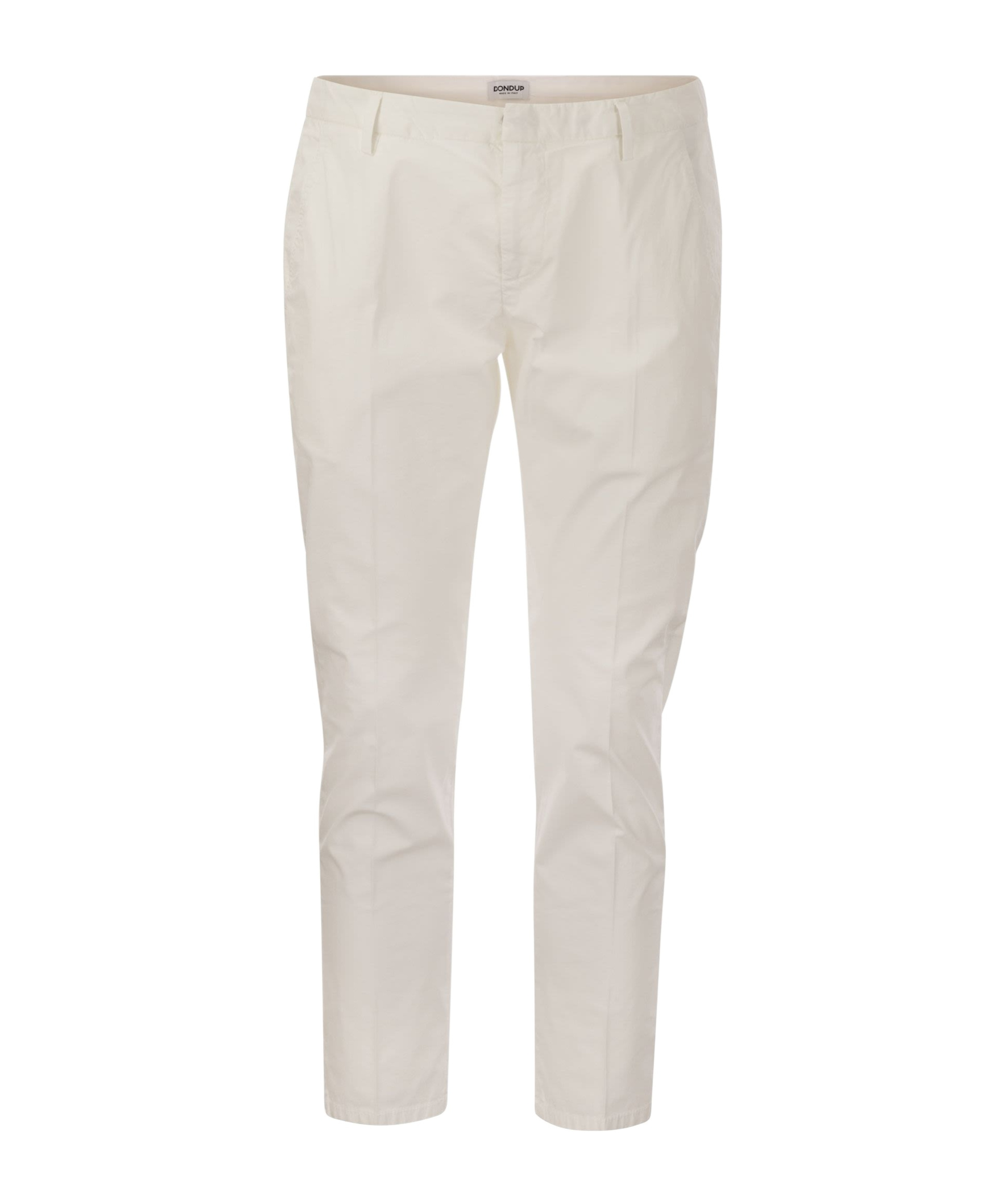 Dondup Men's Alfredo - Slim-fit Cotton Trousers In White