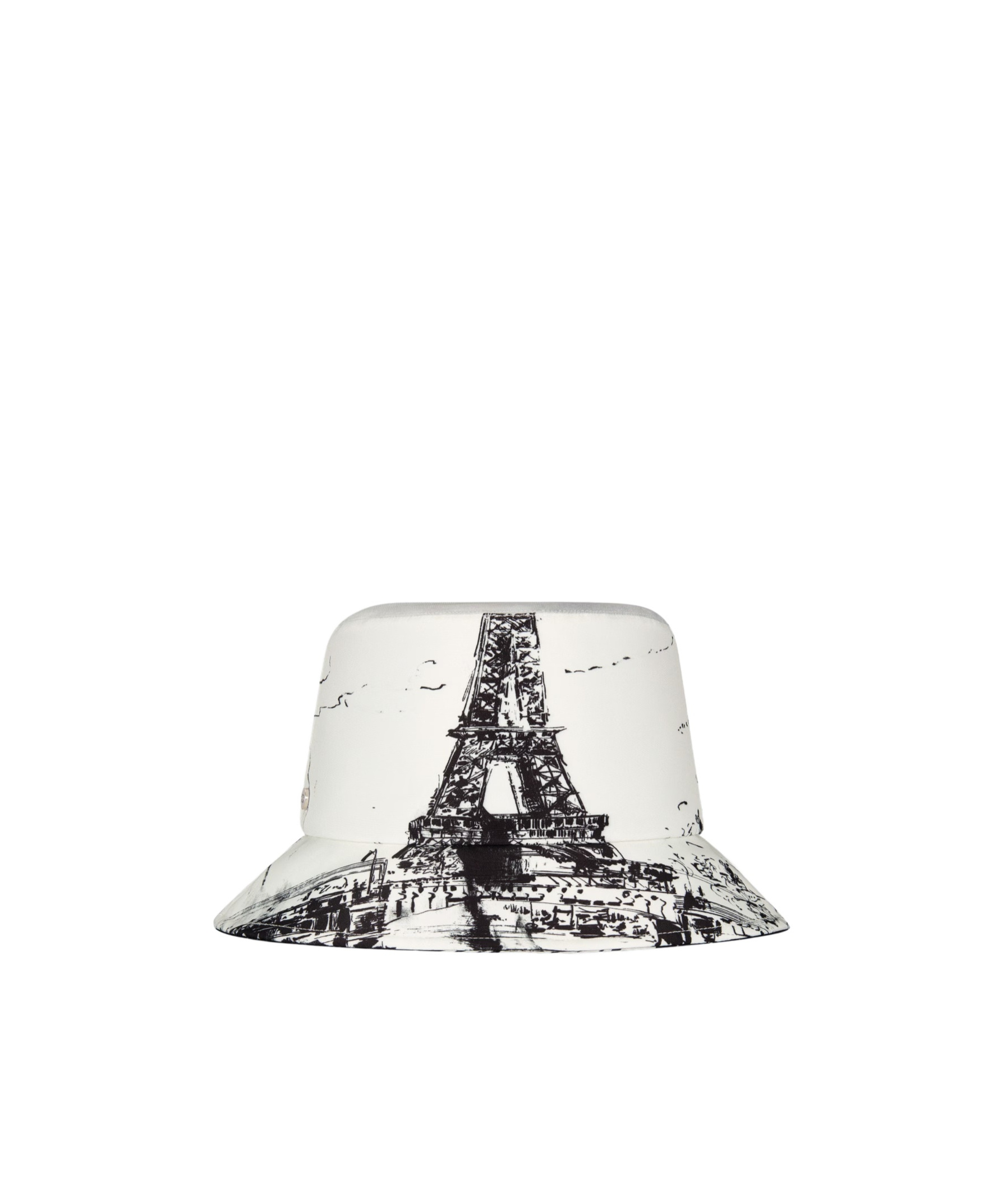 Shop Dior Teddy-d Paris Small Brim Bucket Hat In White