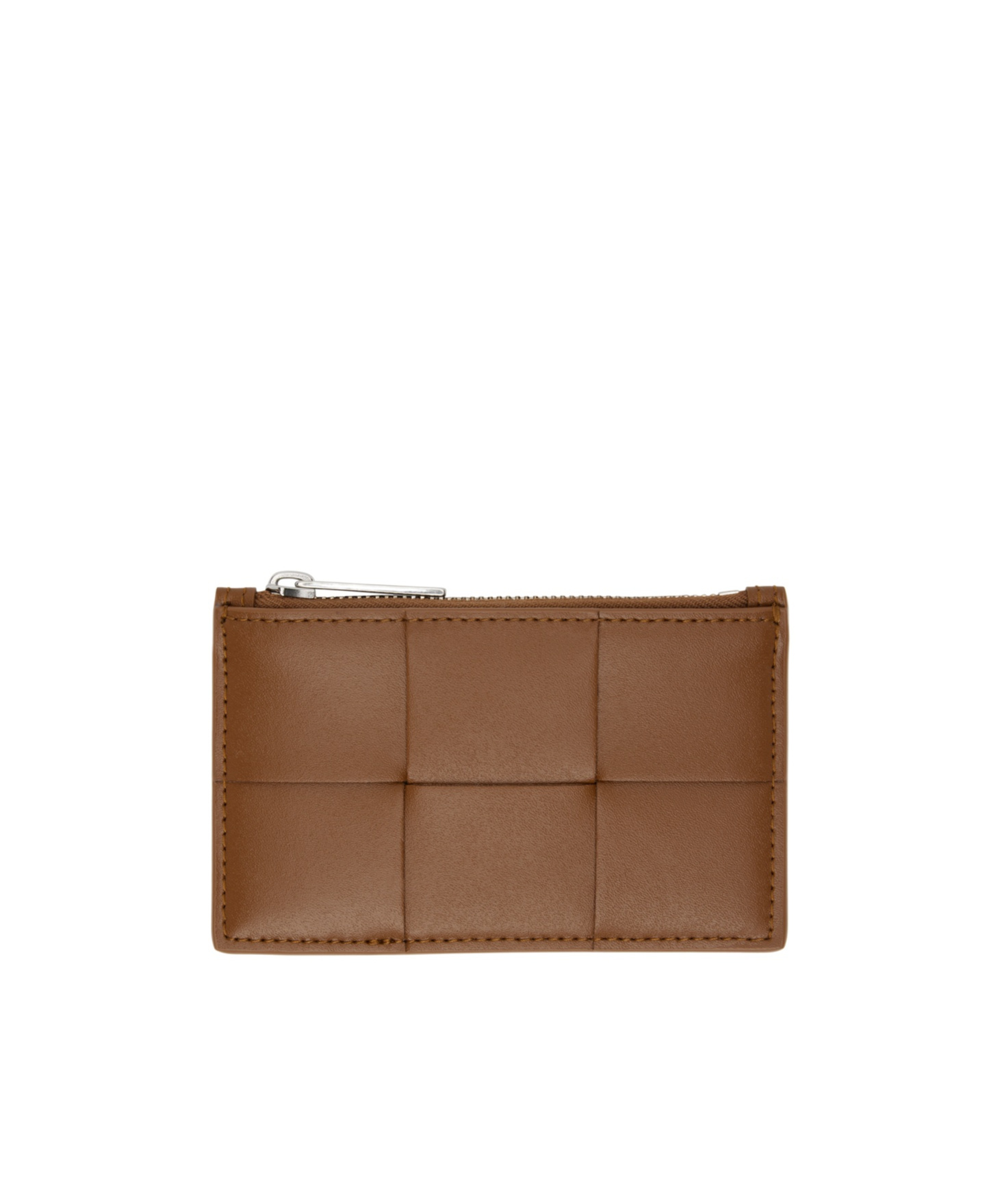 Bottega Veneta Cassette Zippered Card Package In Brown
